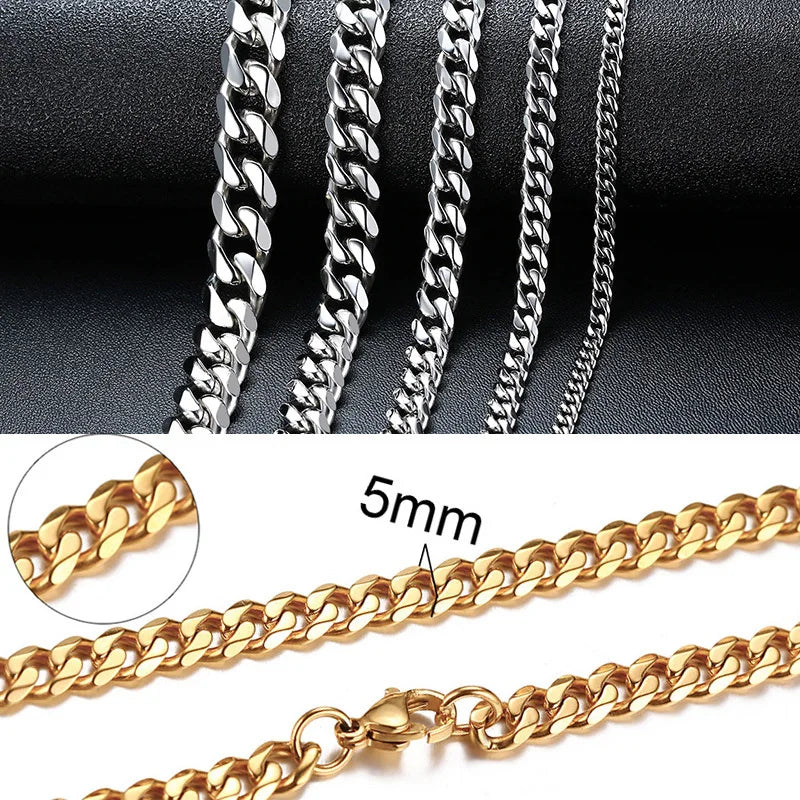 Cuban Chain Necklace for Women , perfect size