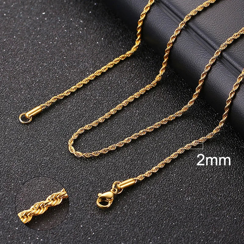 Cuban Chain Necklace for Women , gold 5