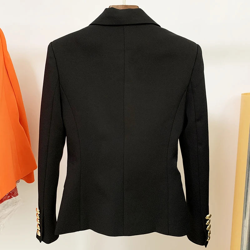 Classic Designer Jacket for Women in Black [Backside] - Elegant Fashion