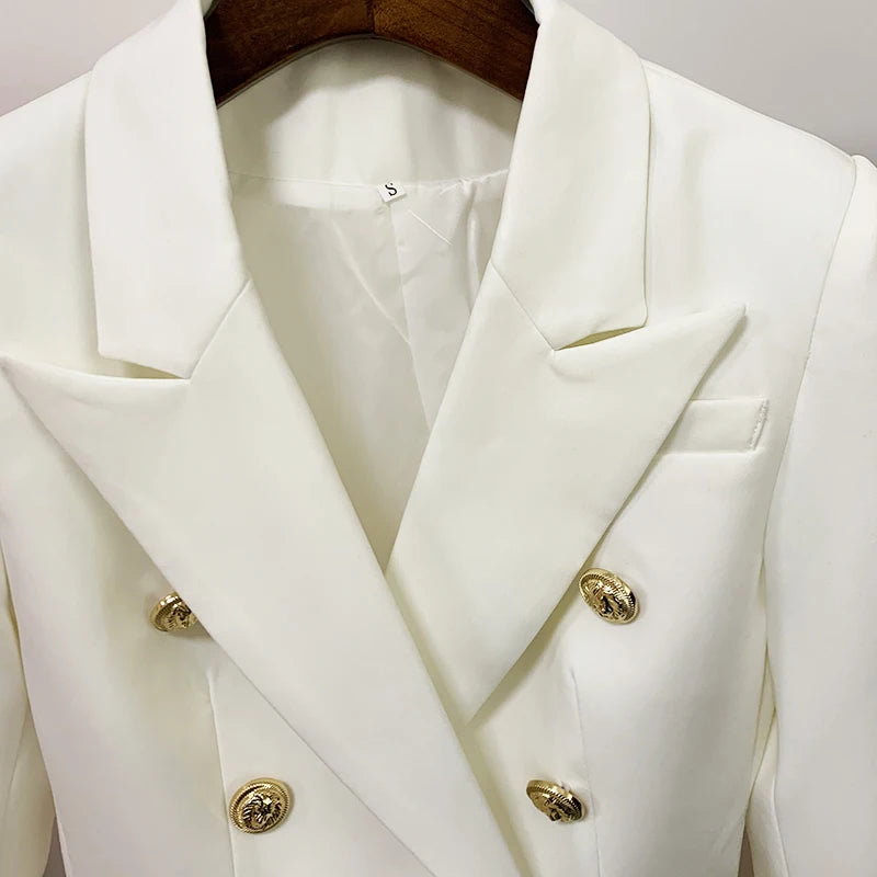 Classic Designer Jacket for Women in White [Closer Look] - Elegant Fashion