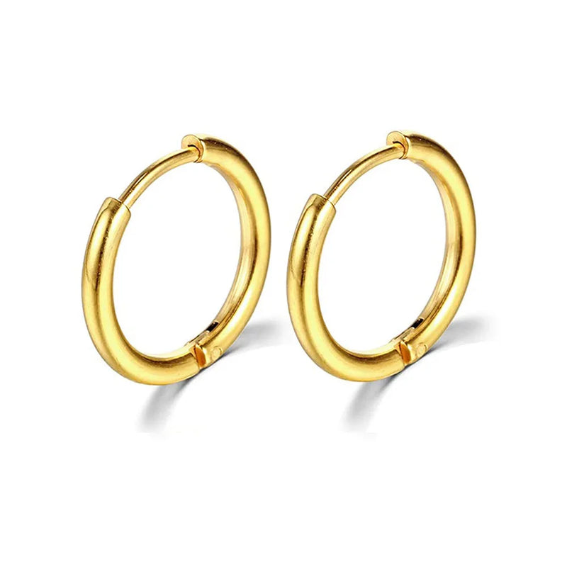 New Simple Stainless Steel Small Hoop Earrings for Women - Hit Fash