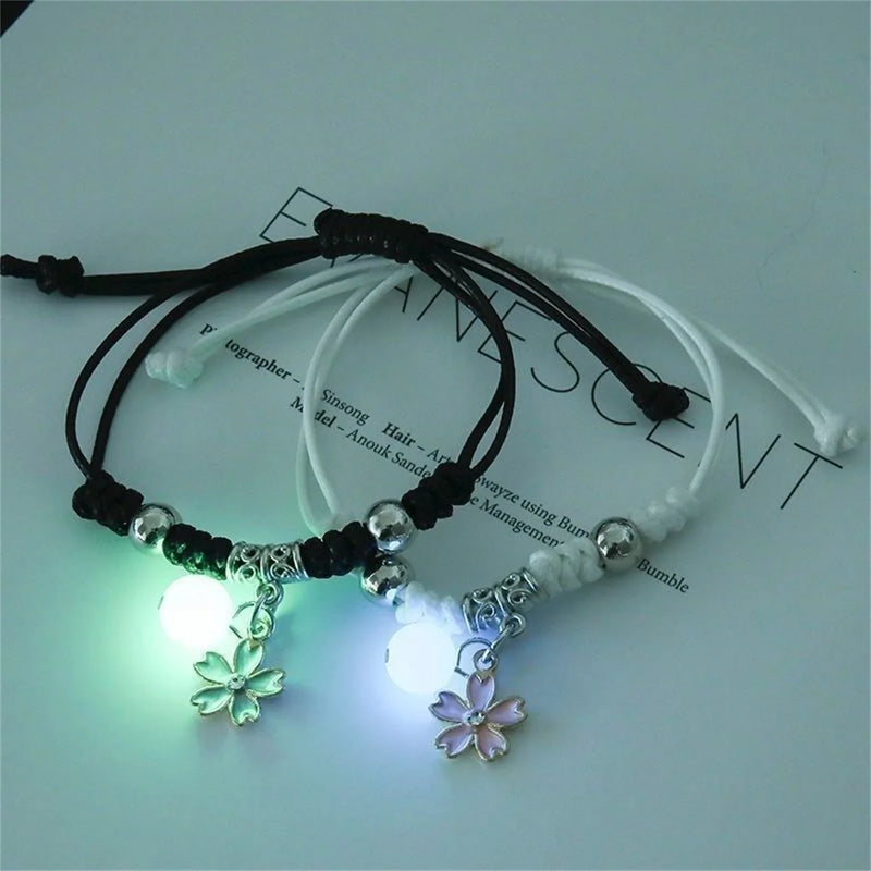 Fashion Luminous Beads Star Couple Bracelet For Women - Hit Fash