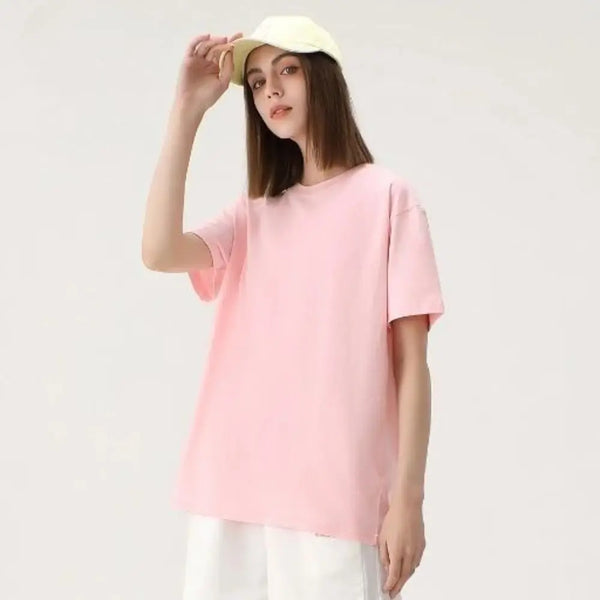 Women's Pure Cotton T-shirt Solid Color - Hit Fash