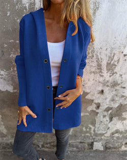 Stylish Winter Long Sleeve Jackets , blue