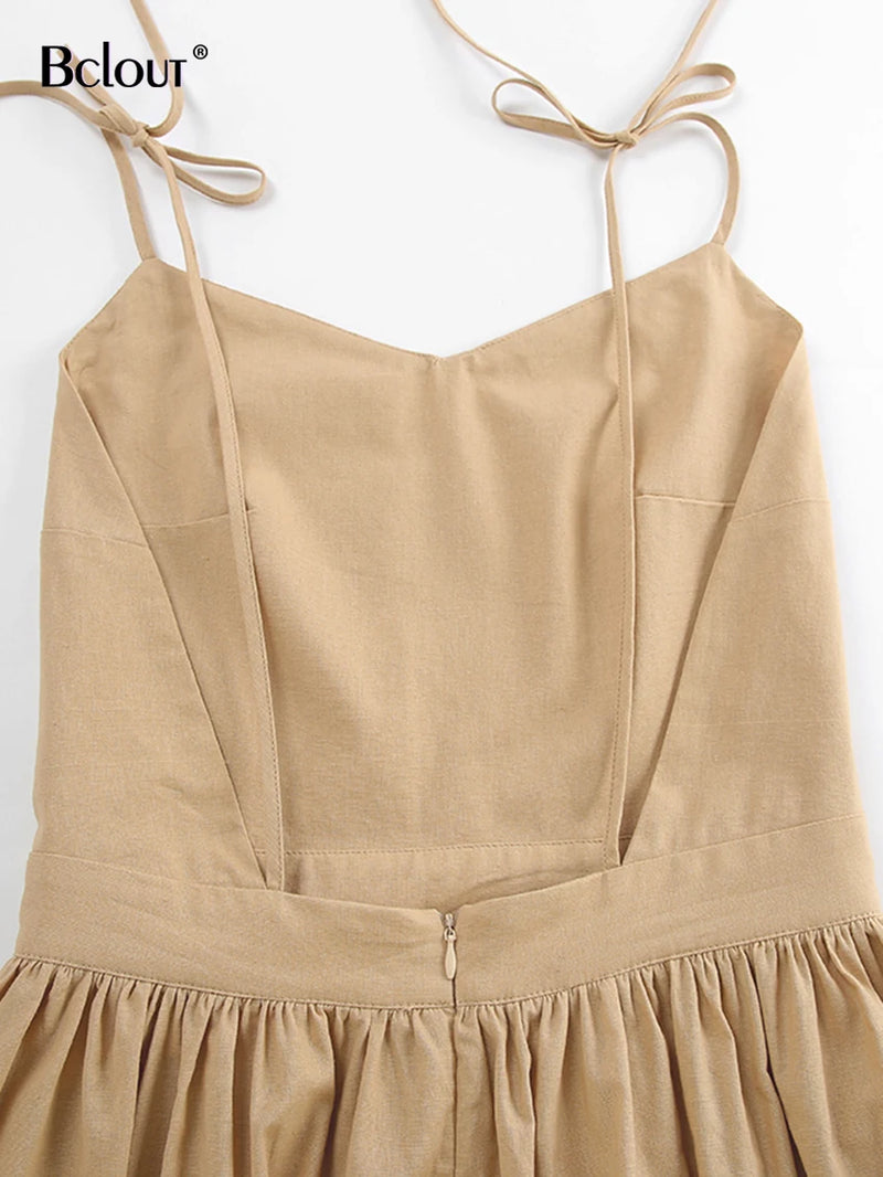 Fashion Brown Linen Long - Hit Fash