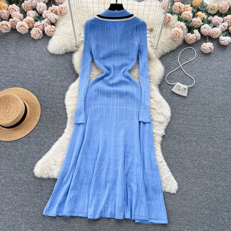 Elegant V Neck Dress - Hit Fash