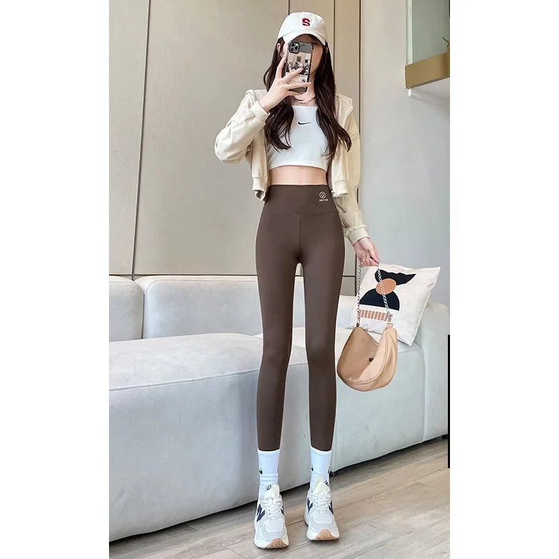 High-waisted Yoga leggings Athletic tights Warm women's running pants - Hit Fash