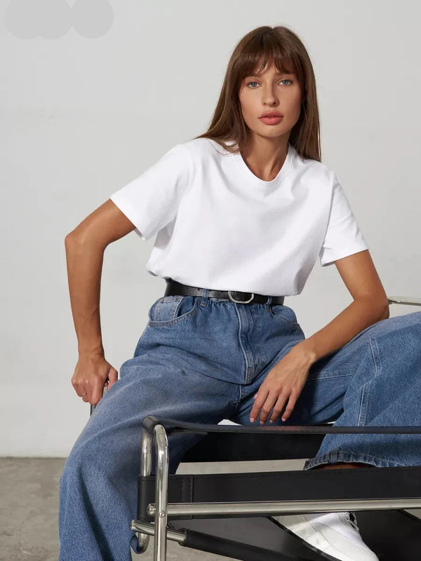 Short Sleeve Loose Tops - Hit Fash