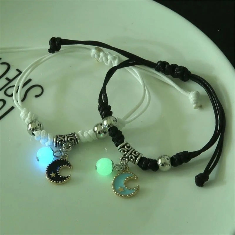 Fashion Luminous Beads Star Couple Bracelet For Women - Hit Fash