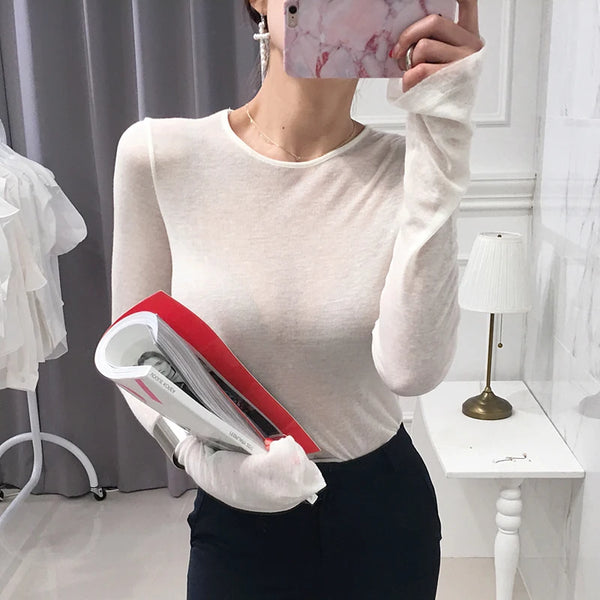 Long Sleeve Korean Style Tshirt - Hit Fash