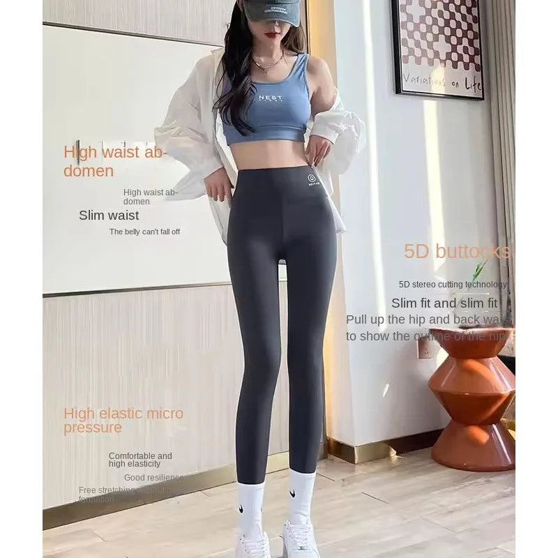 High-waisted Yoga leggings Athletic tights Warm women's running pants - Hit Fash