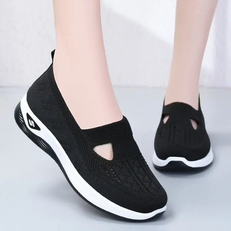 Fashion Soft Sole Breathable Hollow Out Flat Shoes for Women - Hit Fash