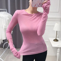 Long Sleeve Korean Style Tshirt - Hit Fash