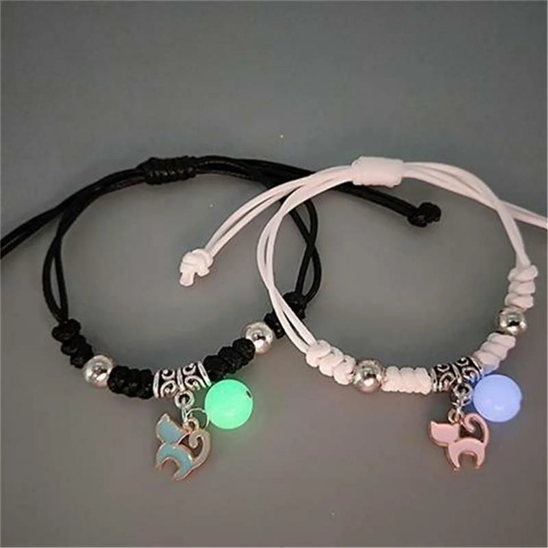 Fashion Luminous Beads Star Couple Bracelet For Women - Hit Fash