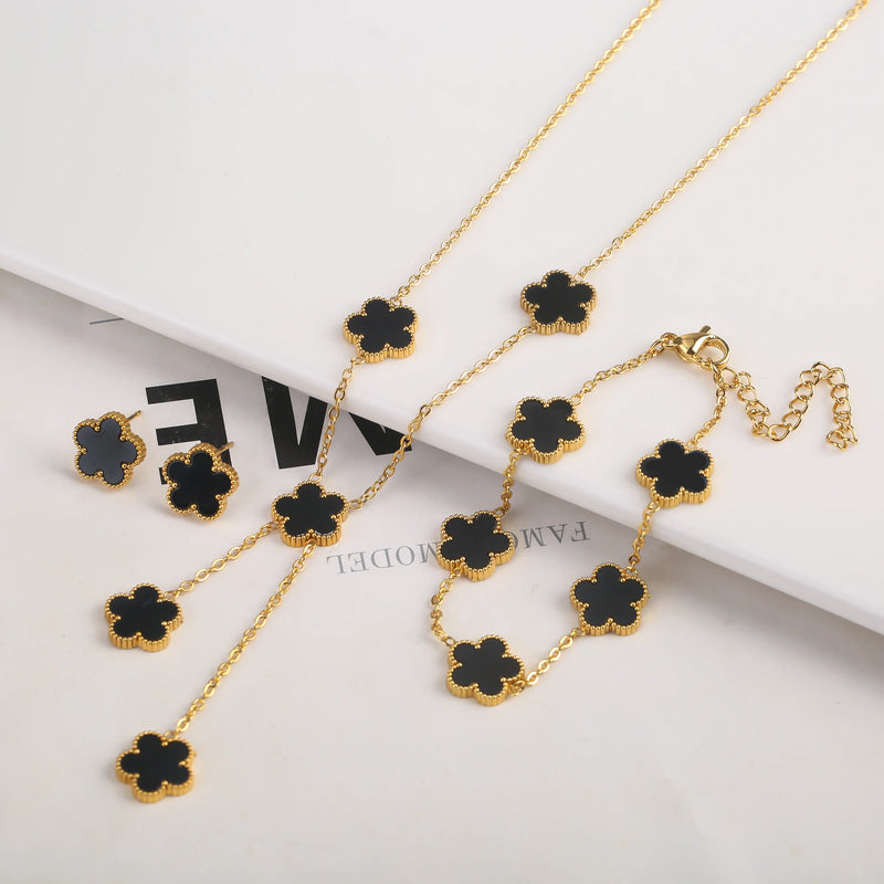 Adjustable New Design Gold Plated Stainless Steel Chain , black colors 2