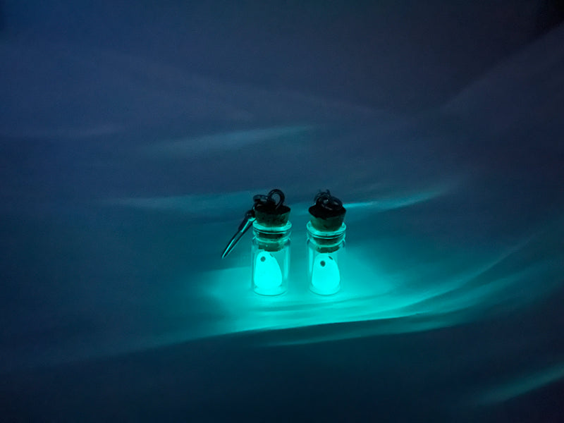 Glow in the Dark Ghost Dangle Earrings Luminous Halloween Jewelry for Women and Girl - Hit Fash