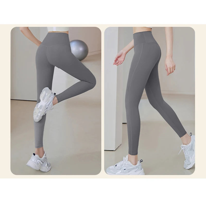 Ribbed Yoga Pants High Waisted Gym Leggings Sport Women - Hit Fash