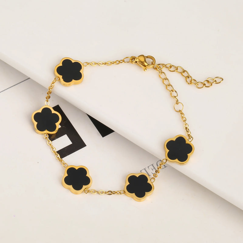 Adjustable New Design Gold Plated Stainless Steel Chain , black 5