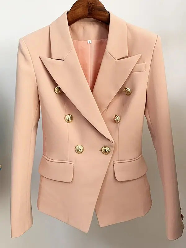 Classic Designer Jacket for Women in Light Pink - Elegant Fashion