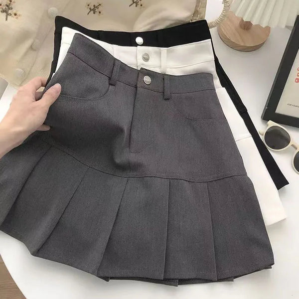 Vintage High Waist Pleated Skirt - Hit Fash