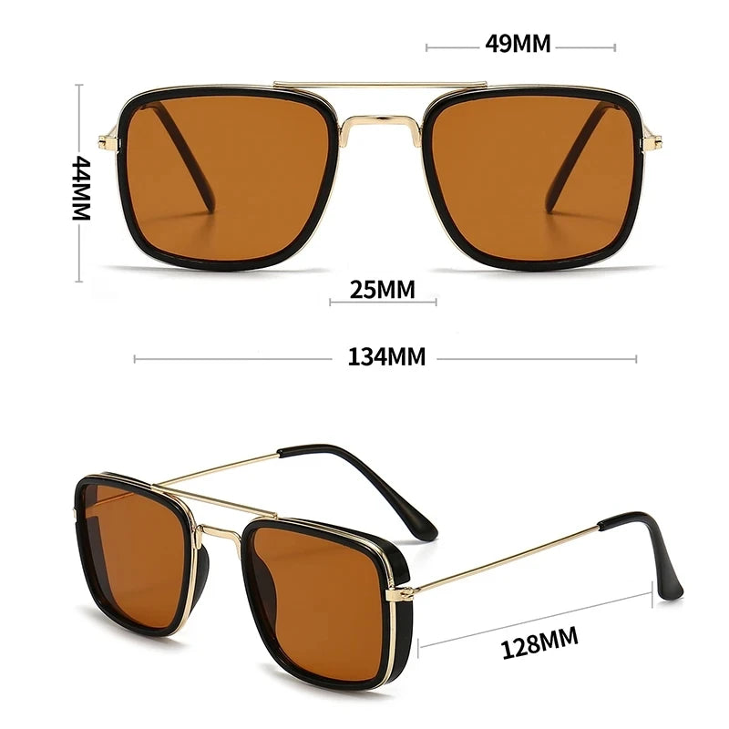 Fashion Sunglasses European and American Metal Small Square Frame - Hit Fash