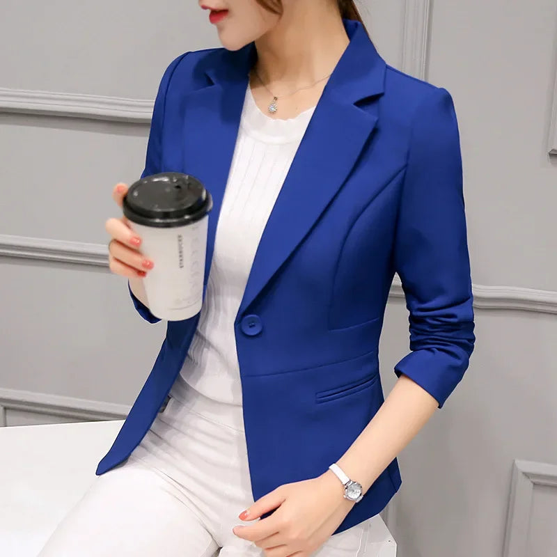 Stylish Black Women Blazer , blue