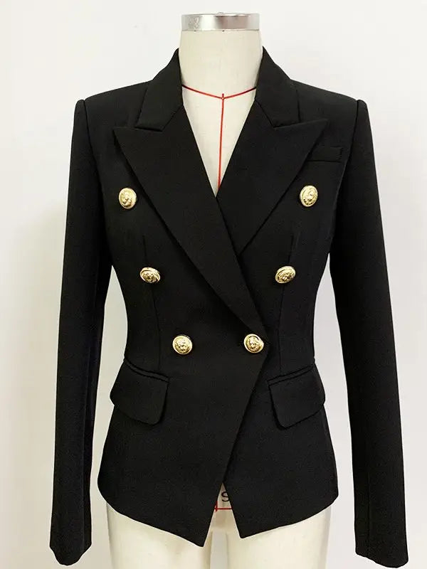 Classic Designer Jacket for Women in Black - Elegant Fashion