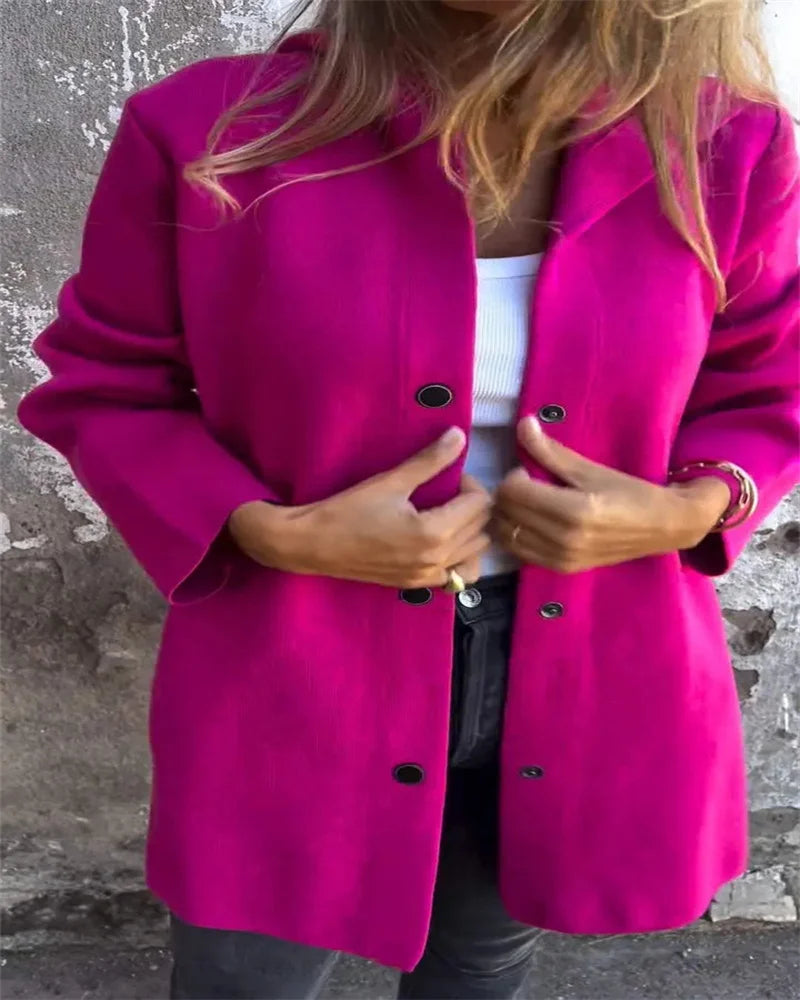 Stylish Winter Long Sleeve Jackets , pink