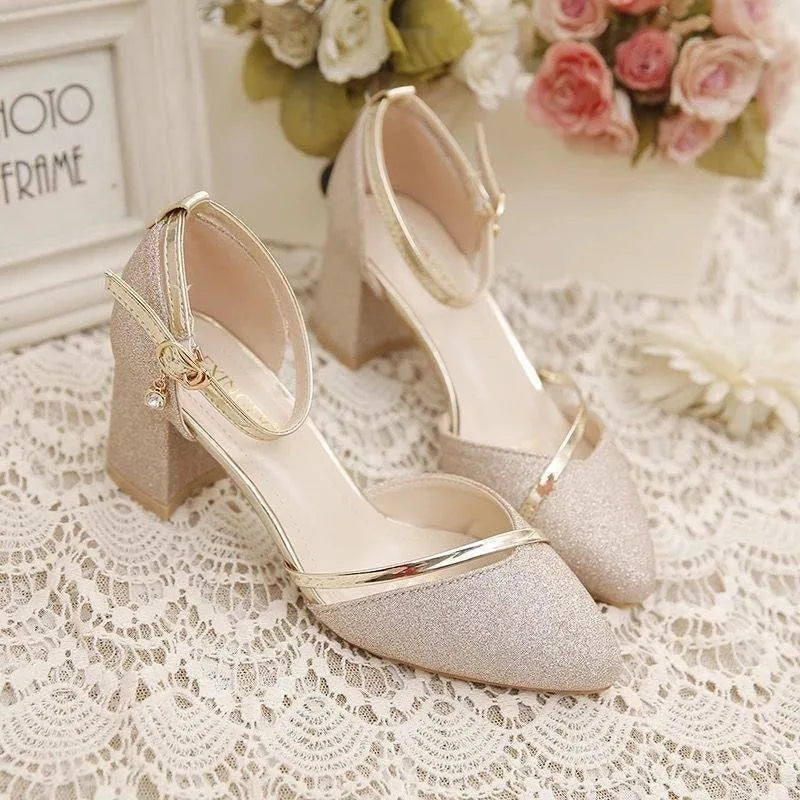 High-quality Silver Wedding High-heeled Shoes for Women - Make Your Party Fantastic