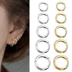 New Simple Stainless Steel Small Hoop Earrings for Women - Hit Fash