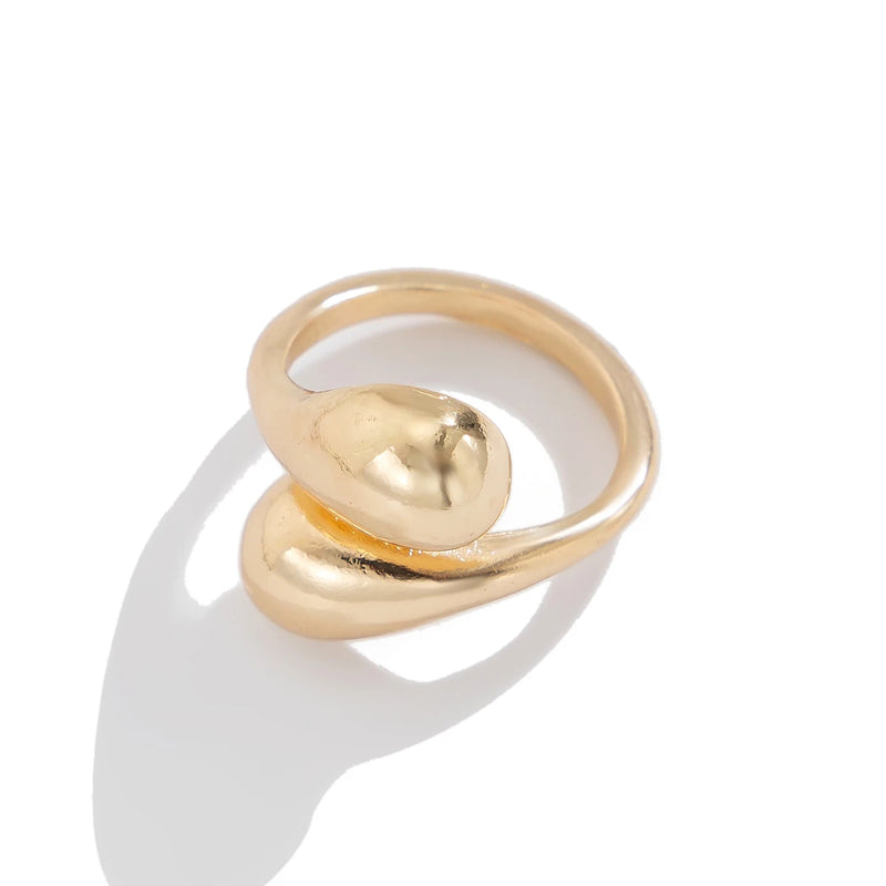 Minimalism Creative Smooth Water Drop Rings Women - Hit Fash