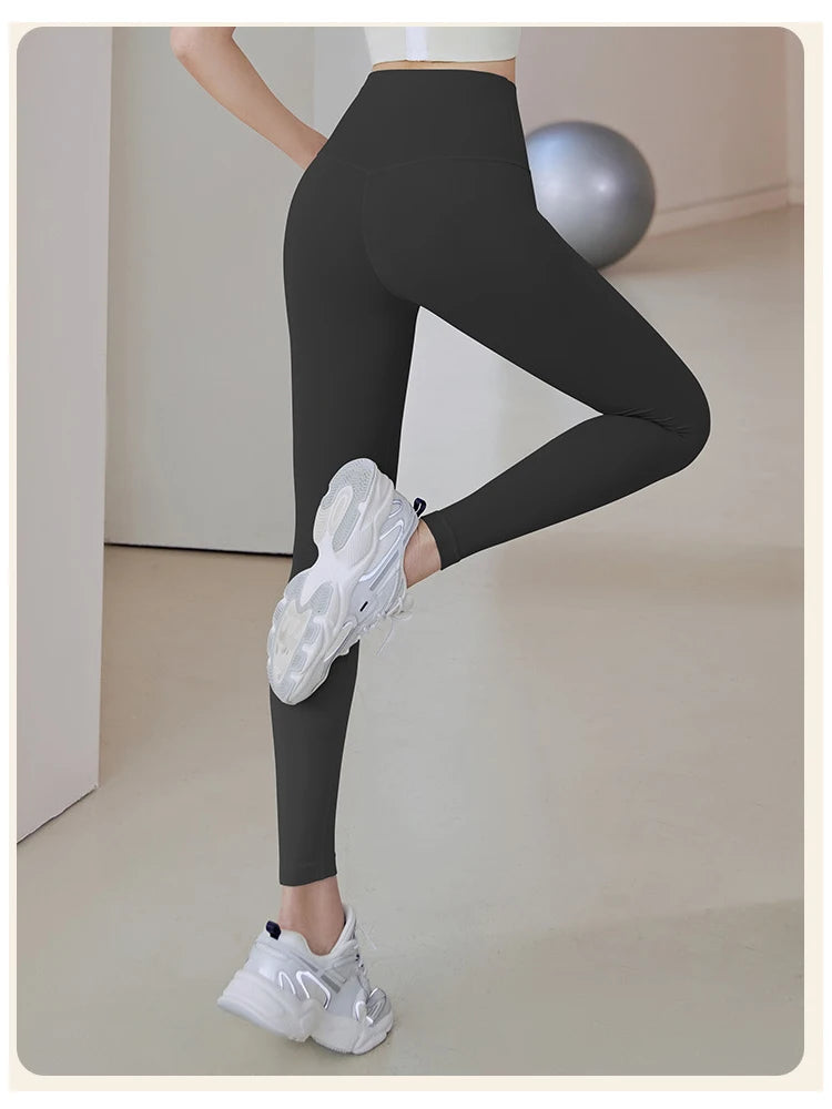 Ribbed Yoga Pants High Waisted Gym Leggings Sport Women - Hit Fash