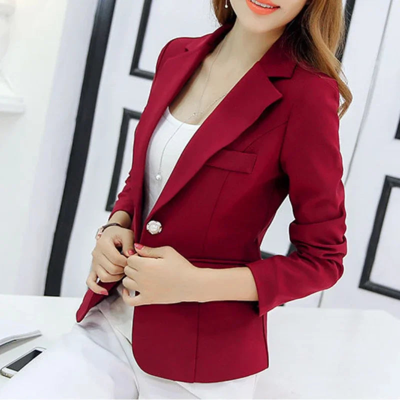 Stylish Black Women Blazer , red