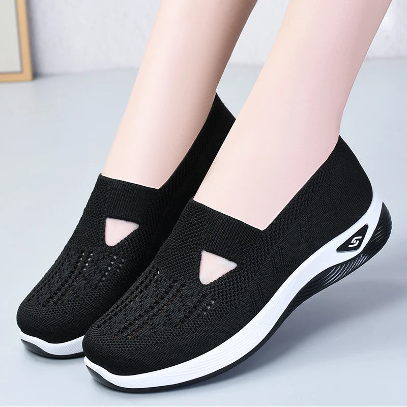 Fashion Soft Sole Breathable Hollow Out Flat Shoes for Women - Hit Fash