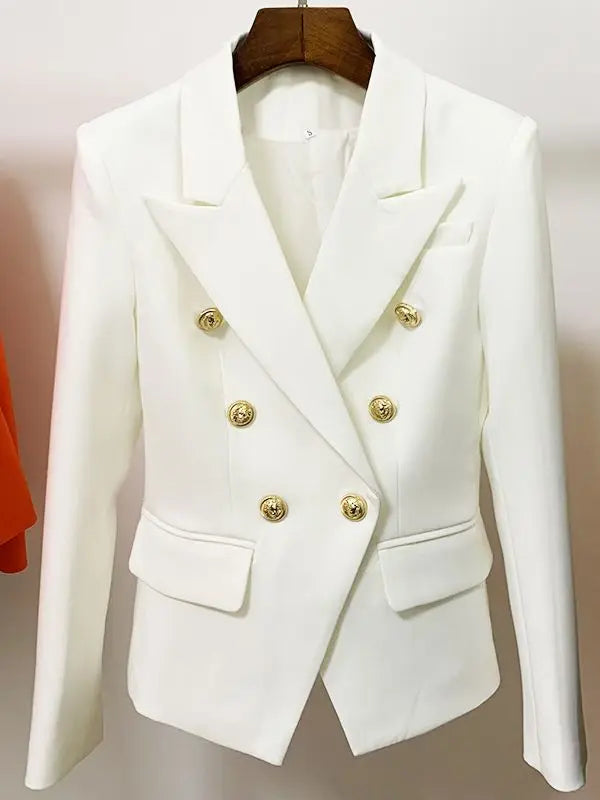 Classic Designer Jacket for Women in White - Elegant Fashion