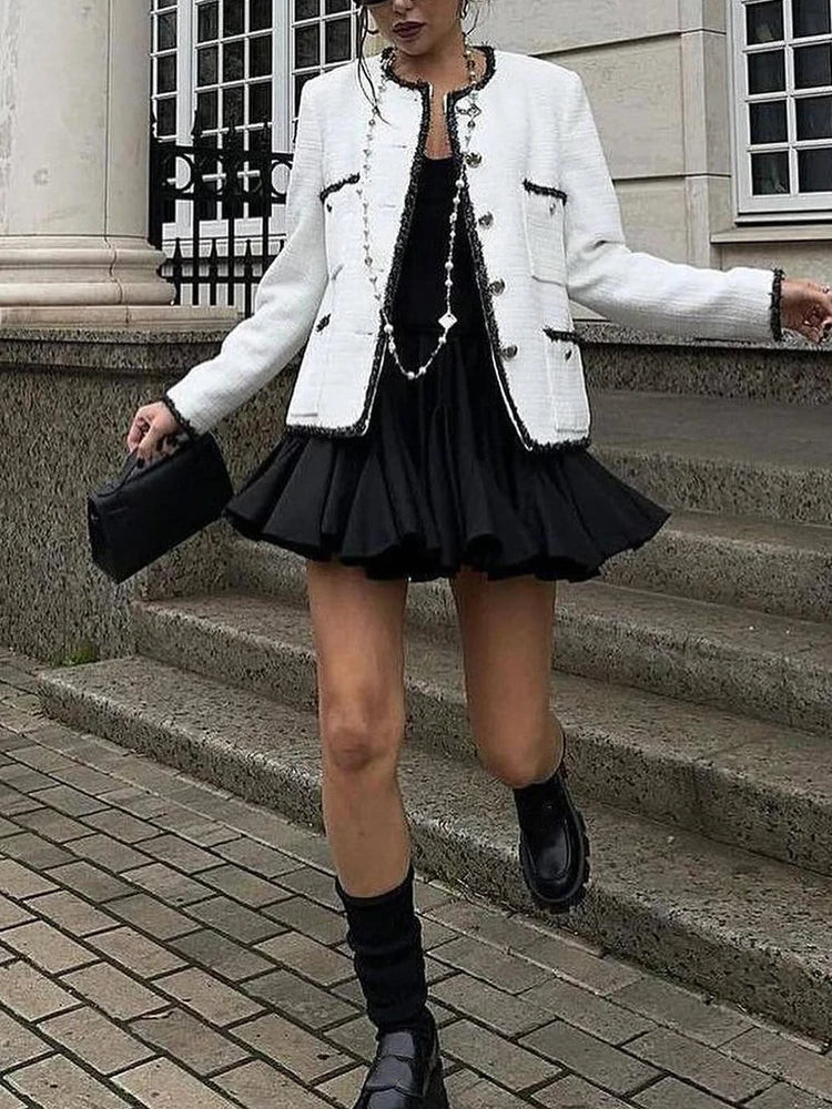 White Mini Skirt - Hit Fash