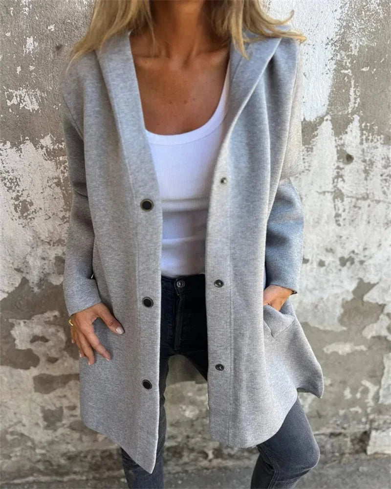 Stylish Winter Long Sleeve Jackets , grey